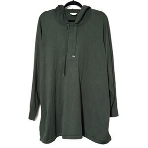 STRAZZI women’s plus size 2X waxed lode pullover long sleeve hooded sweater flaw